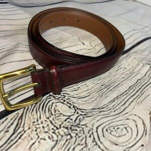 Lands’ End Men’s Dark Burgundy Leather Belt Size 40